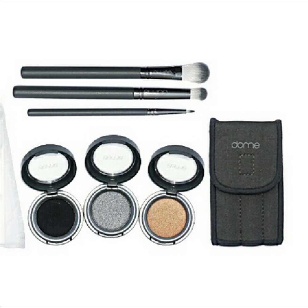 DOME BEAUTY BRUSH TRIO AND DIAMOND SHADOWS COPPER CONCRETE STEEL NEW IN BAG